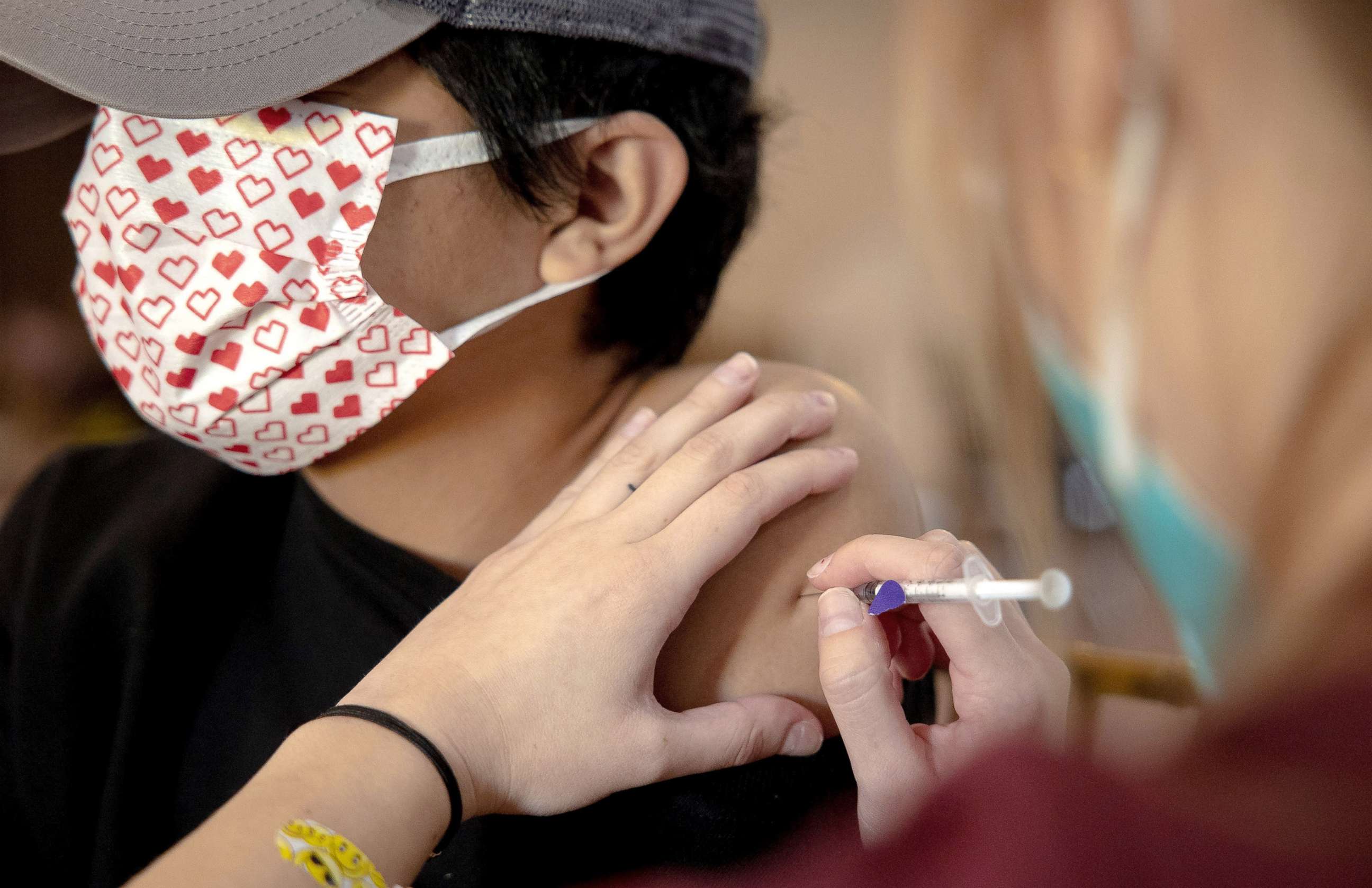 PHOTO: A person receives a dose of COVID-19 vaccine at a vaccine clinic in San Antonio, Texas, Jan. 9, 2022.