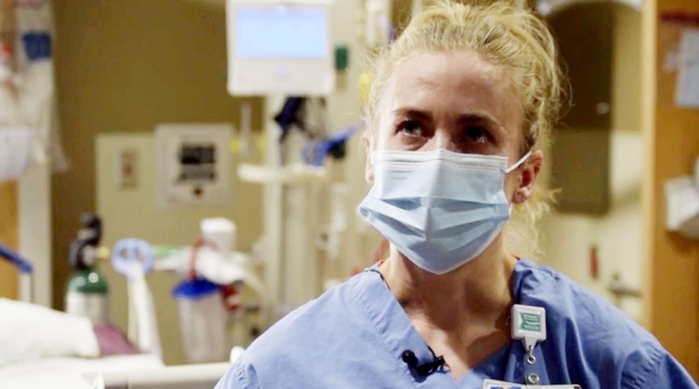 PHOTO: Sarah Grabauskas, an ICU nurse at St. Luke's Meridian in Idaho, filmed on Nov. 10, 2020.