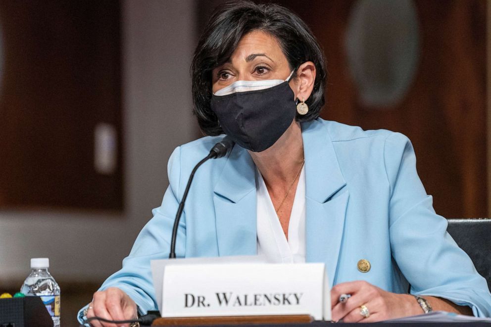 PHOTO: Dr. Rochelle Walensky, director of Centers for Disease Control and Prevention testifies during a Senate Health, Education, Labor, and Pensions Committee hearing to examine the federal response to COVID-19 in Washington, D.C., Jan. 11, 2022.