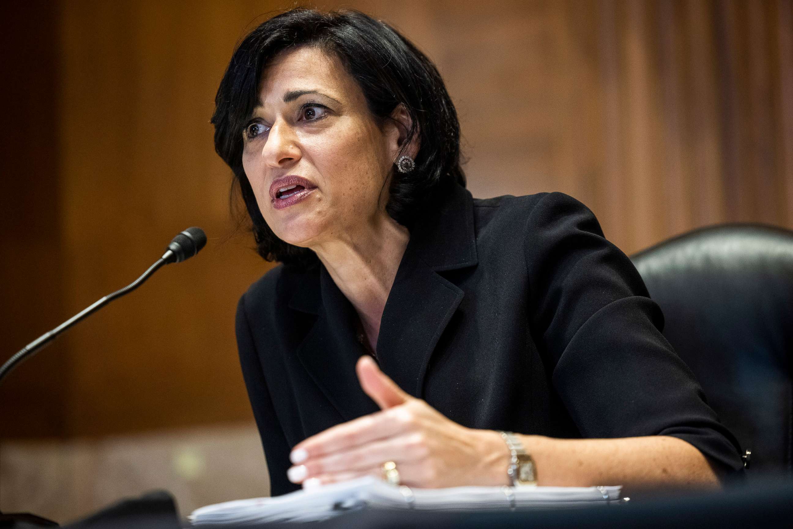 PHOTO: Director of the Centers for Disease Control and Prevention Dr. Rochelle Walensky testifies during a Senate Appropriations Subcommittee hearing in the Dirksen Senate Office Building, May 19, 2021, in Washington, D.C.
