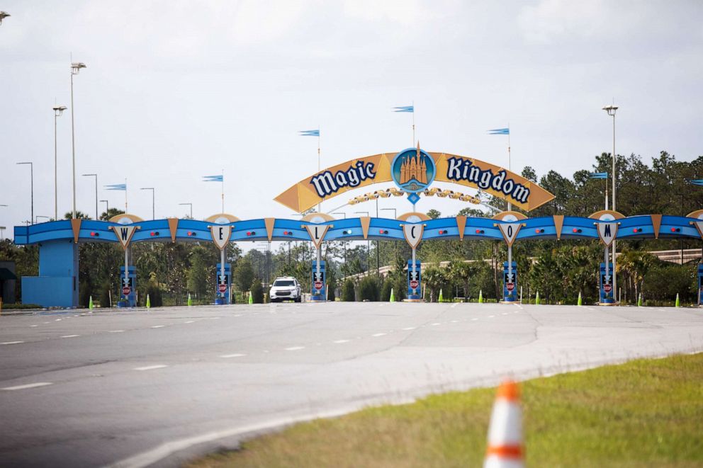 PHOTO: The Magic Kingdom theme park stands temporarily closed at Walt Disney World Resort in Orlando, Fla., May 15, 2020.