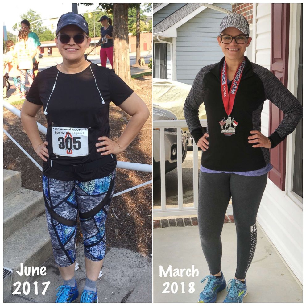 PHOTO: Keila Anavisca, 34, of North Carolina, ran a half-marathon after losing more than 50 pounds.