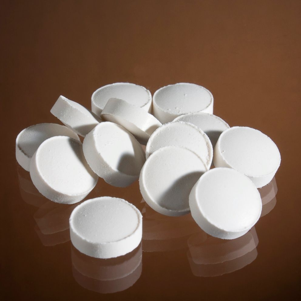 PHOTO: White pills are seen in this stock photo.