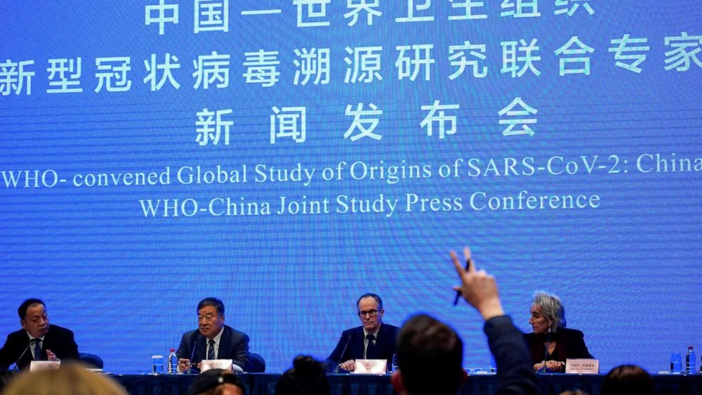 PHOTO: Peter Ben Embarek, a member of the World Health Organization (WHO) team tasked with investigating the origins of the coronavirus disease (COVID-19), attends the WHO-China joint study news conference at a hotel in Wuhan, China, Feb. 9, 2021.