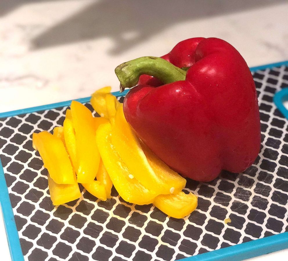 PHOTO: Lesley Hauler crushes cravings by eating fresh produce, like bell peppers, while participating in the Whole30 program.