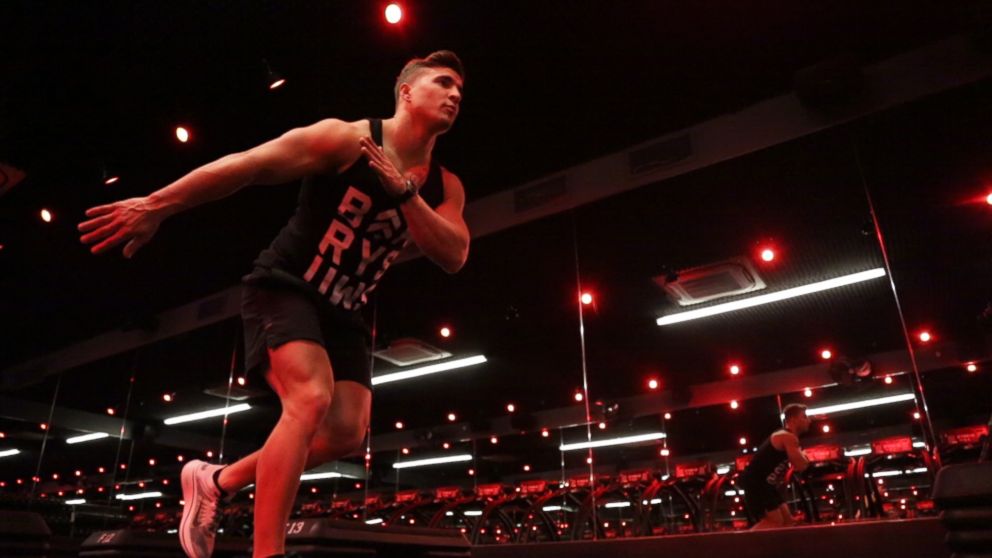 PHOTO: Barry's Bootcamp trainer Erick Wilson demonstrates an Olympics-inspired workout.
