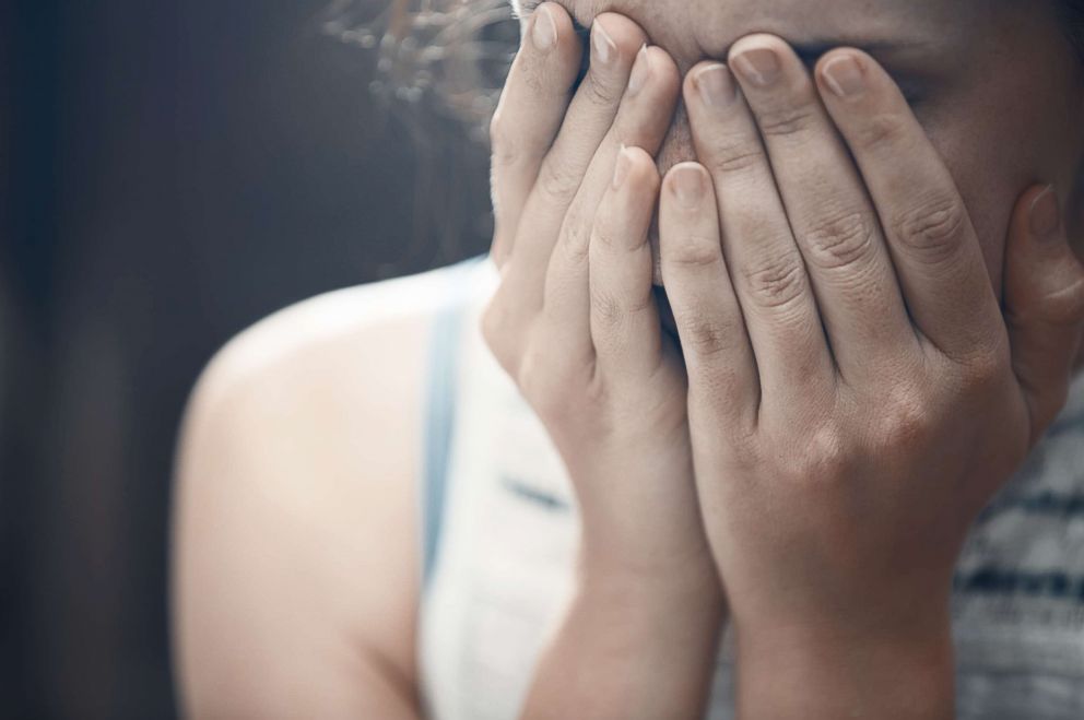 PHOTO: A woman in crisis is photographed crying in this undated photo.