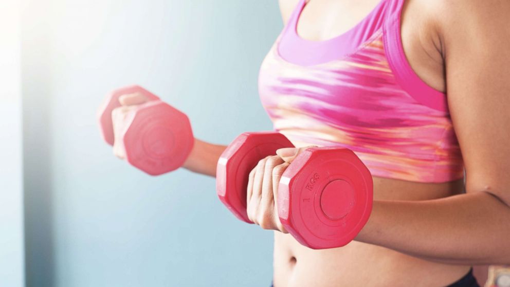 PHOTO: A woman works out in this stock photo.