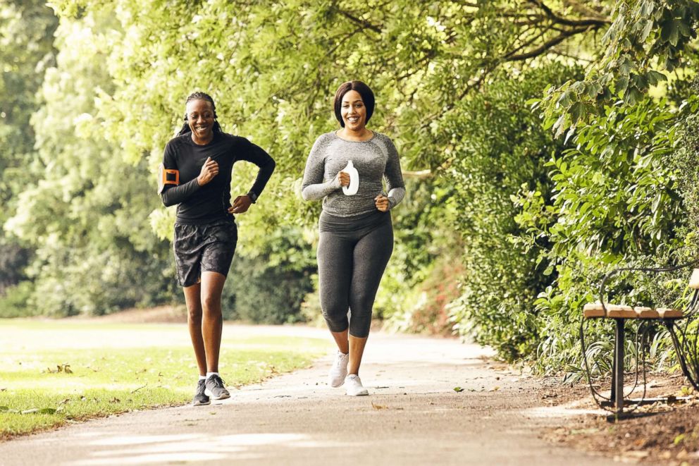 PHOTO: Two women are seen running in the park in this undated stock photo.