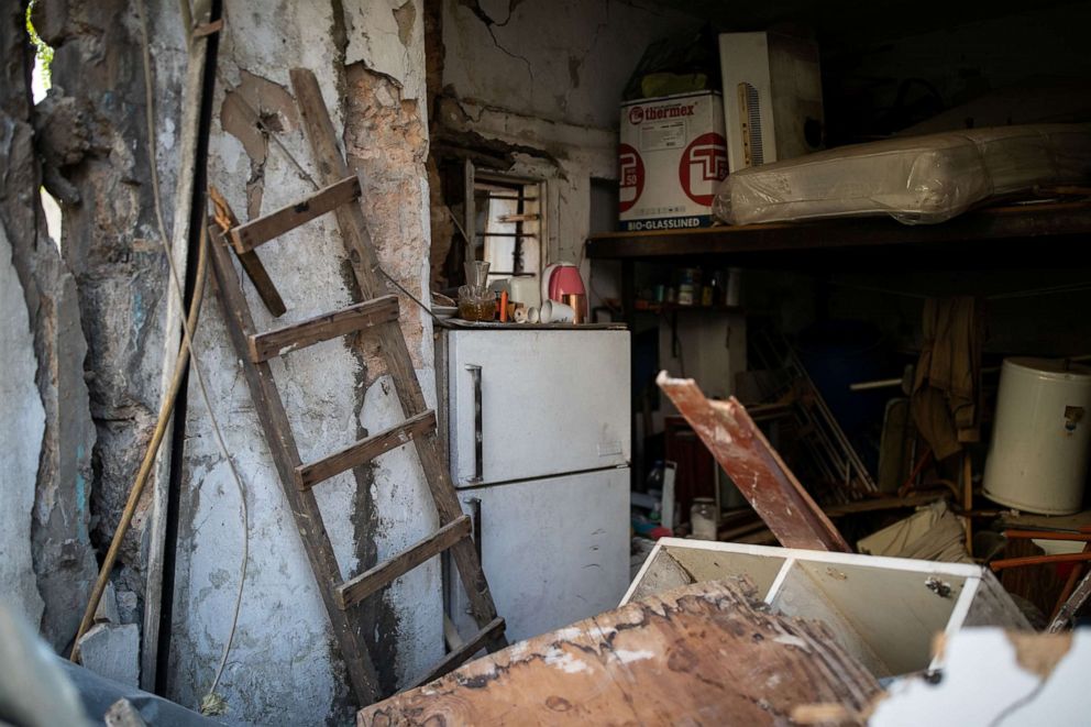 PHOTO: The remains of a house in Karantina, Beirut, Aug. 12, 2020.