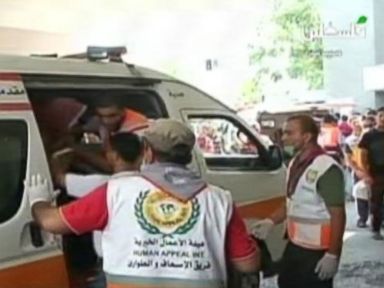 VIDEO: Gaza Hospital Hit by Rocket