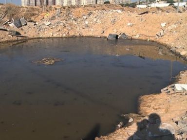 VIDEO: After The Bombing, Sewage Runs Down Gazan Streets 