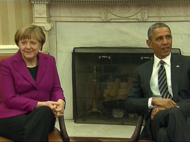 VIDEO: The president and German chancellor discuss whether they would arm Ukrainian forces against pro-Russian rebels if diplomacy fails.