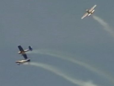 VIDEO: Two stunt aircraft scraped each other in the sky at the Aero India show.