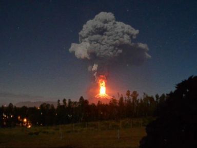 VIDEO: The eruption from Chile's Villarrica volcano was visible from miles away.