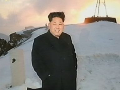 VIDEO: The North Korean leader was seen atop a 9,000-foot peak in his latest feat.