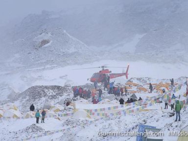 VIDEO: Climbers, Rescue Workers Aid the Injured After Mt. Everest Avalanche 