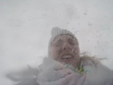 VIDEO: The avalanche created a cloud of snow and ice around a group of British tourists.