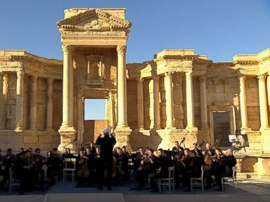 VIDEO: Russia's famed Mariinsky Theatre Orchestra playED in a Roman amphitheater in Palmyra today in a surreal propaganda exercise triumphing the recapture of the ancient city by Syrian government forces.