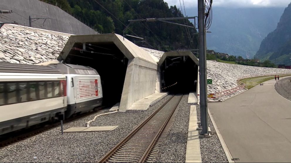 World's Longest and Deepest Train Tunnel Unveiled Video - ABC News