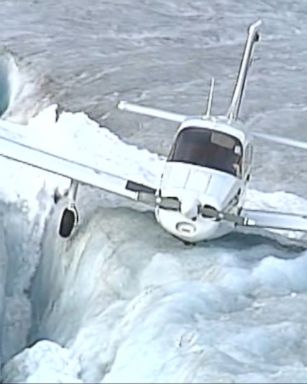 VIDEO: The 81-year-old pilot and his passengers were later found after he set his crippled plane on a glacier in Canada.