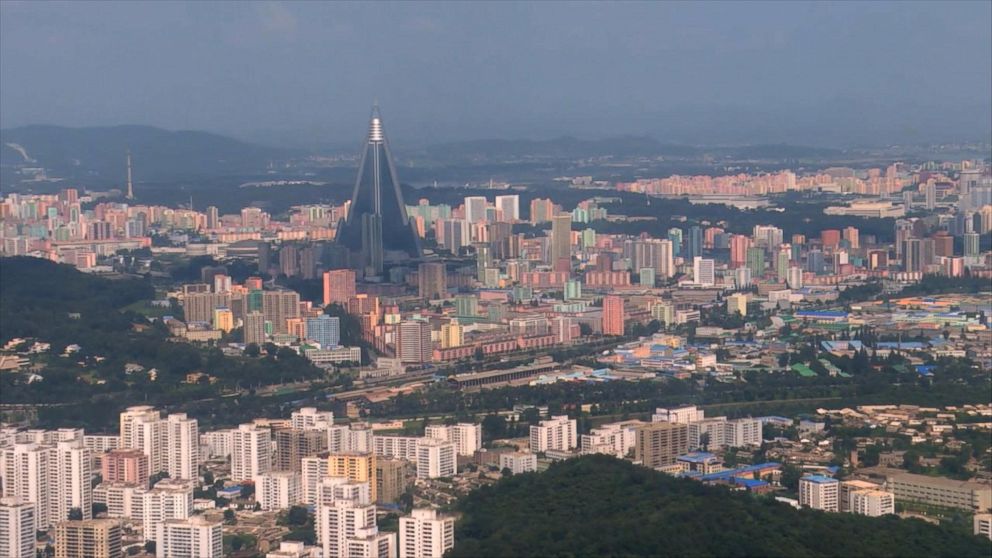 Never Before Seen Aerial View Of Pyongyang - 