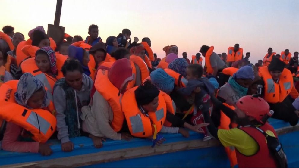 Video Thousands of Refugees Rescued off the Coast of Libya - ABC News