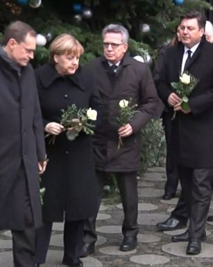 VIDEO: Angela Merkel appeared at the site of the Christmas market attack that killed 12 people.