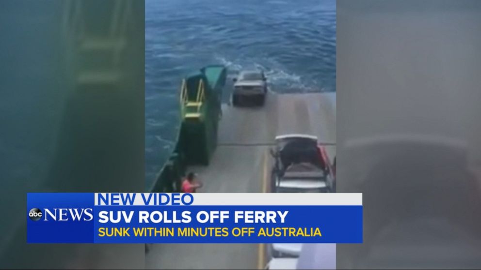 Car Rolls Off Ferry In Australia