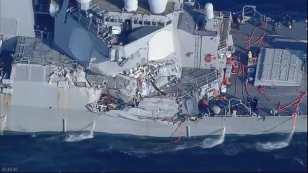 Video US Navy ship collides with vessel off coast of Japan - ABC News