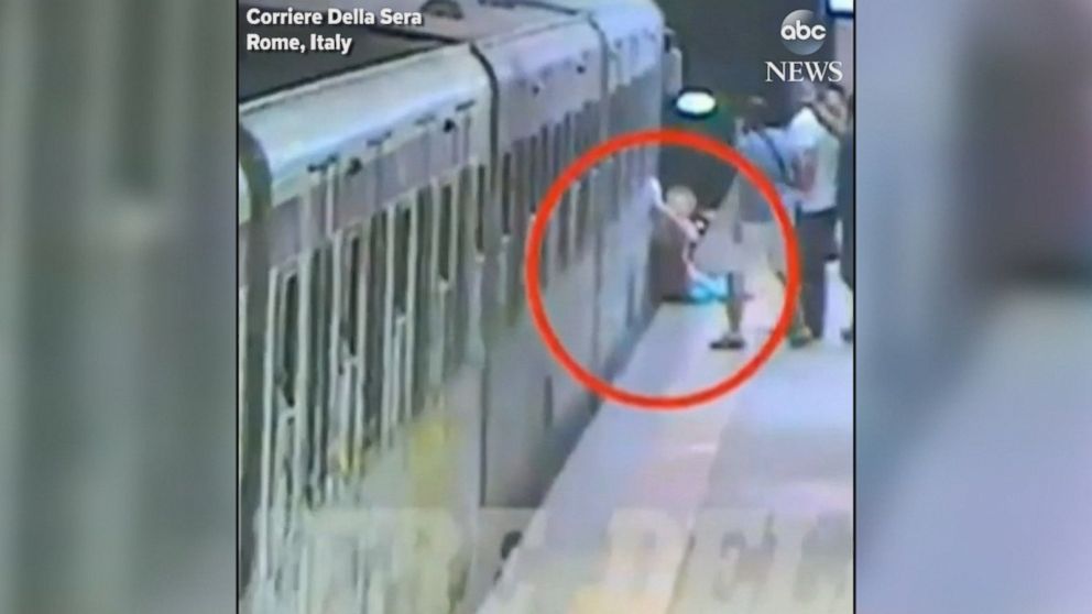 Woman dragged by train on Rome metro - ABC News