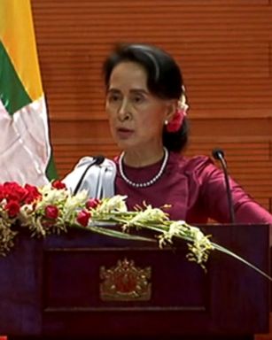 VIDEO: Aung San Suu Kyi said "a great majority of Muslims" have not fled Myanmar for Bangladesh.