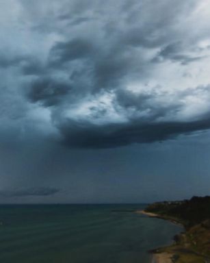 VIDEO: Brendan Calwell captured the storm cells moving over Clifton Springs, Victoria.