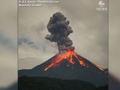 WATCH: Ecuador volcano sends lava and ash into the sky