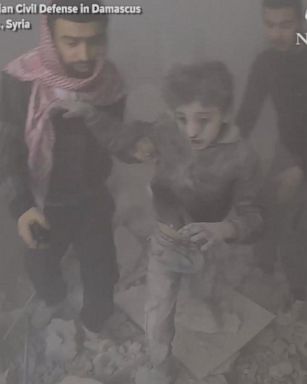 The Syrian Civil Defense in Damascus, popularly known as the White Helmets, posted footage on January 2, reporting the rescue of a child from rubble after airstrikes hit Harasta, a suburb in northeast Damascus.