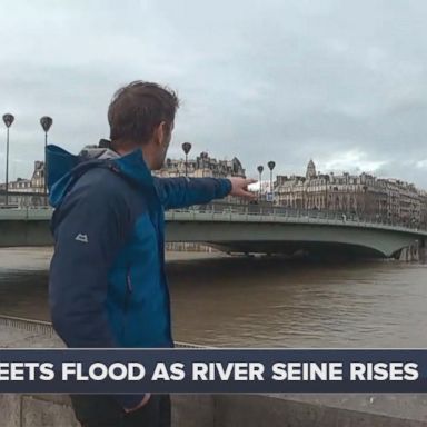 VIDEO: Paris streets flood as the River Seine rises near the Eiffel Tower