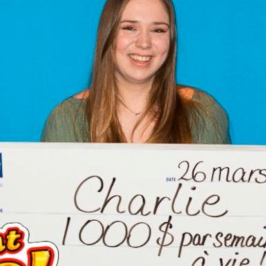 VIDEO: Charlie Lagarde, 18, will receive $1,000 Canadian dollars (about $774 U.S. dollars) a week for life after winning the lottery.