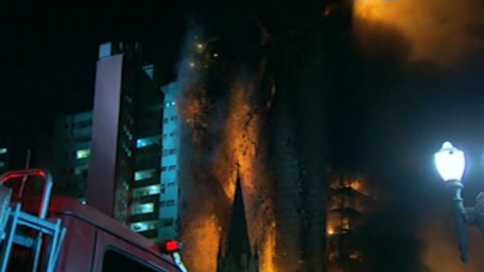 Massive High Rise Fire Causes Building To Collapse In Brazil At Least 1 Dead Abc News