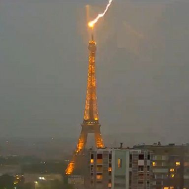 VIDEO: France has endured extreme weather the past few days, with record rainfall and multiple bolts of lightning hitting the country.