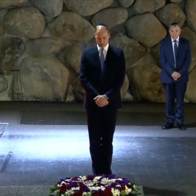 VIDEO: Prince William started his three-day tour of the Holy Land with a visit to Yad Vashem, Israel's official memorial to the victims of the Holocaust.