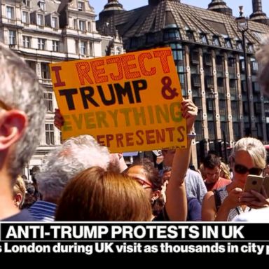 VIDEO: Anti-Trump protests overtake London