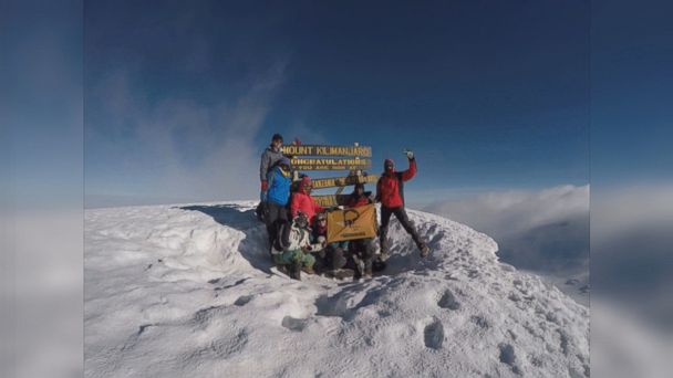 VIDEO: The five-member team made it to the top of Africa's highest mountain in Tanzania.
