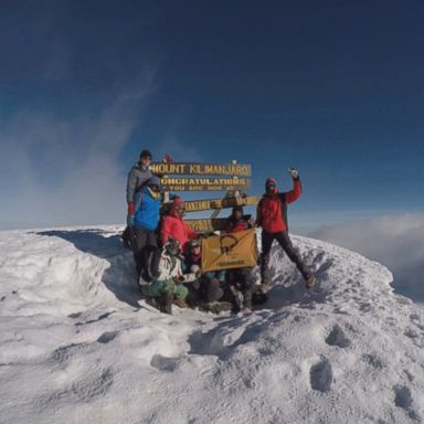 VIDEO: The five-member team made it to the top of Africa's highest mountain in Tanzania.