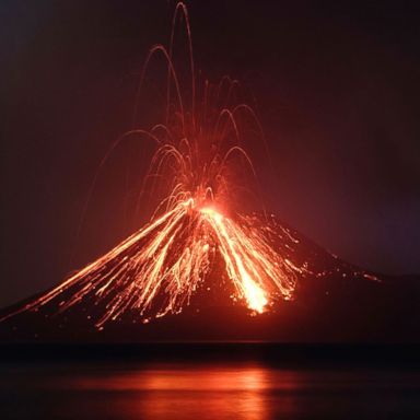 VIDEO: Anak Krakatau volcano erupts in Indonesia, firefighters battle fire in Illinois