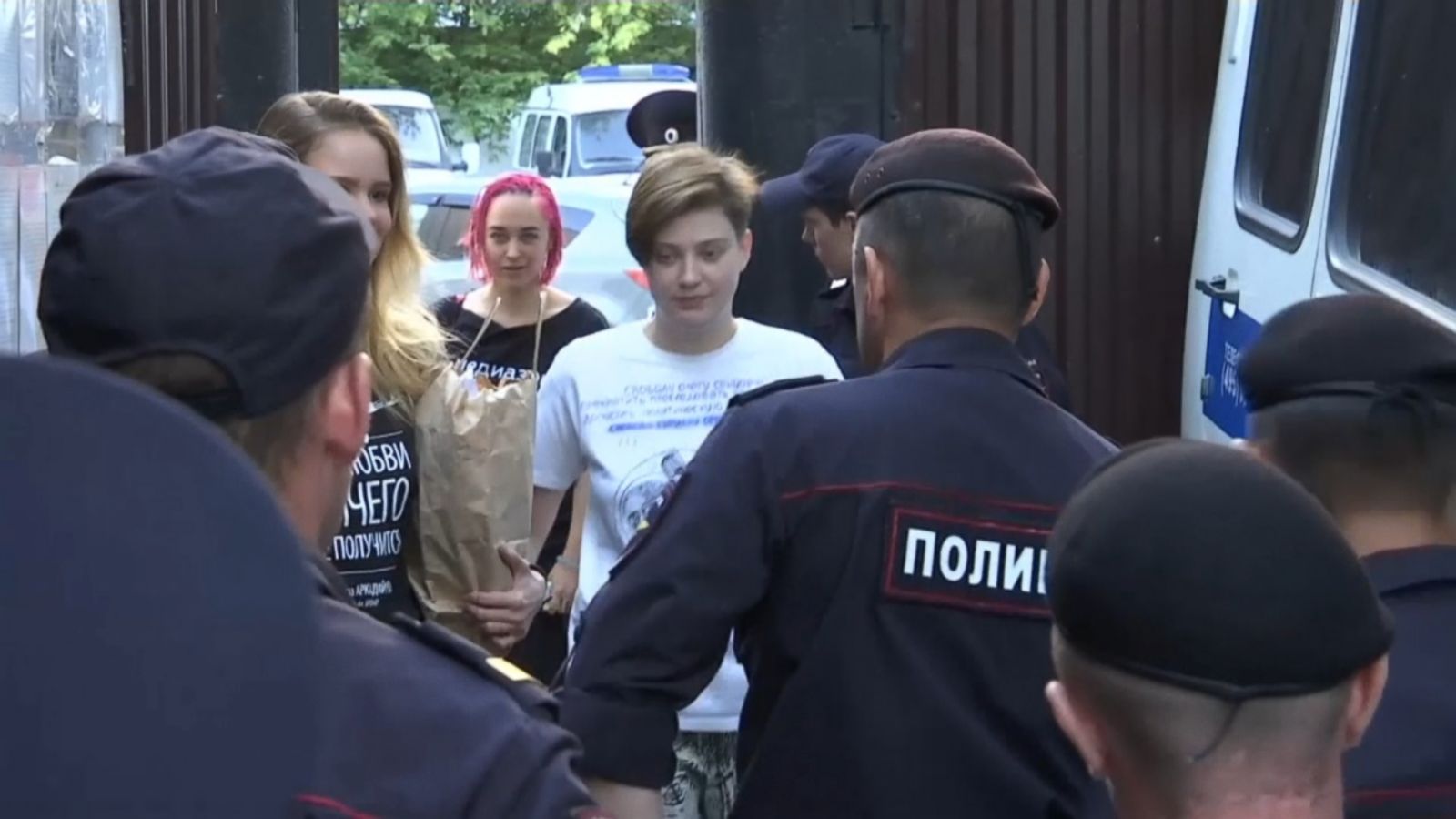 Pussy Riot Members Detained Again Just As They Leave Jail After World Cup Protest Good Morning 