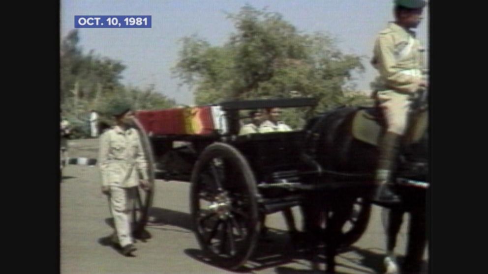 Anwar Sadats funeral service held in Cairo.