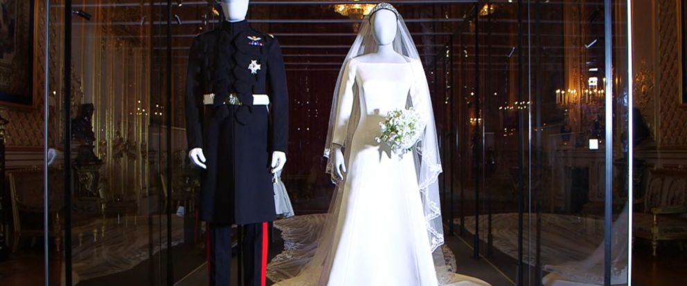 Meghan's dress on outlet display