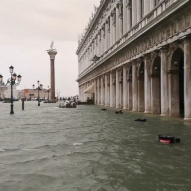 The high waters flooding Venice have reached over five feet above sea level.