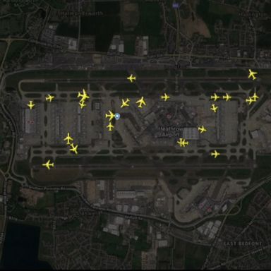 VIDEO: Departures from London's Heathrow Airport, the UK's busiest hub, were briefly suspended Tuesday after a drone was sighted there, according to airport officials.