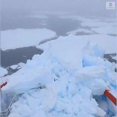 VIDEO: Severe weather and a deficient radar caused the icebreaker boat called Xuelong to hit an iceberg on its 35 expedition Saturday.